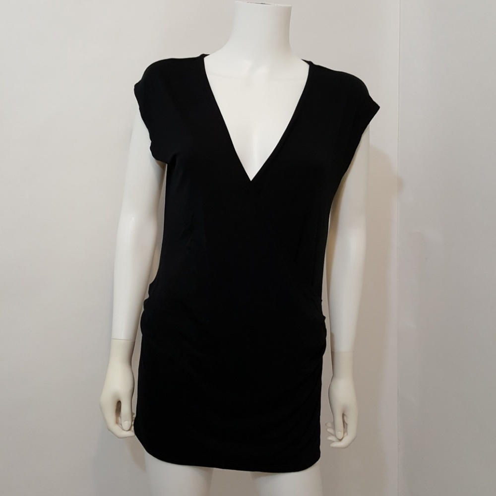 A Pea in the Pod Maternity Faux Wrap Shirt